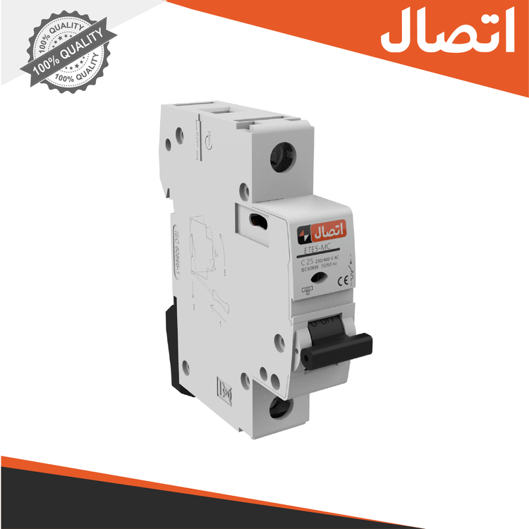 کلید مینیاتوری قدرت قطع 6 کیلو آمپر ایستاتوان اتصال